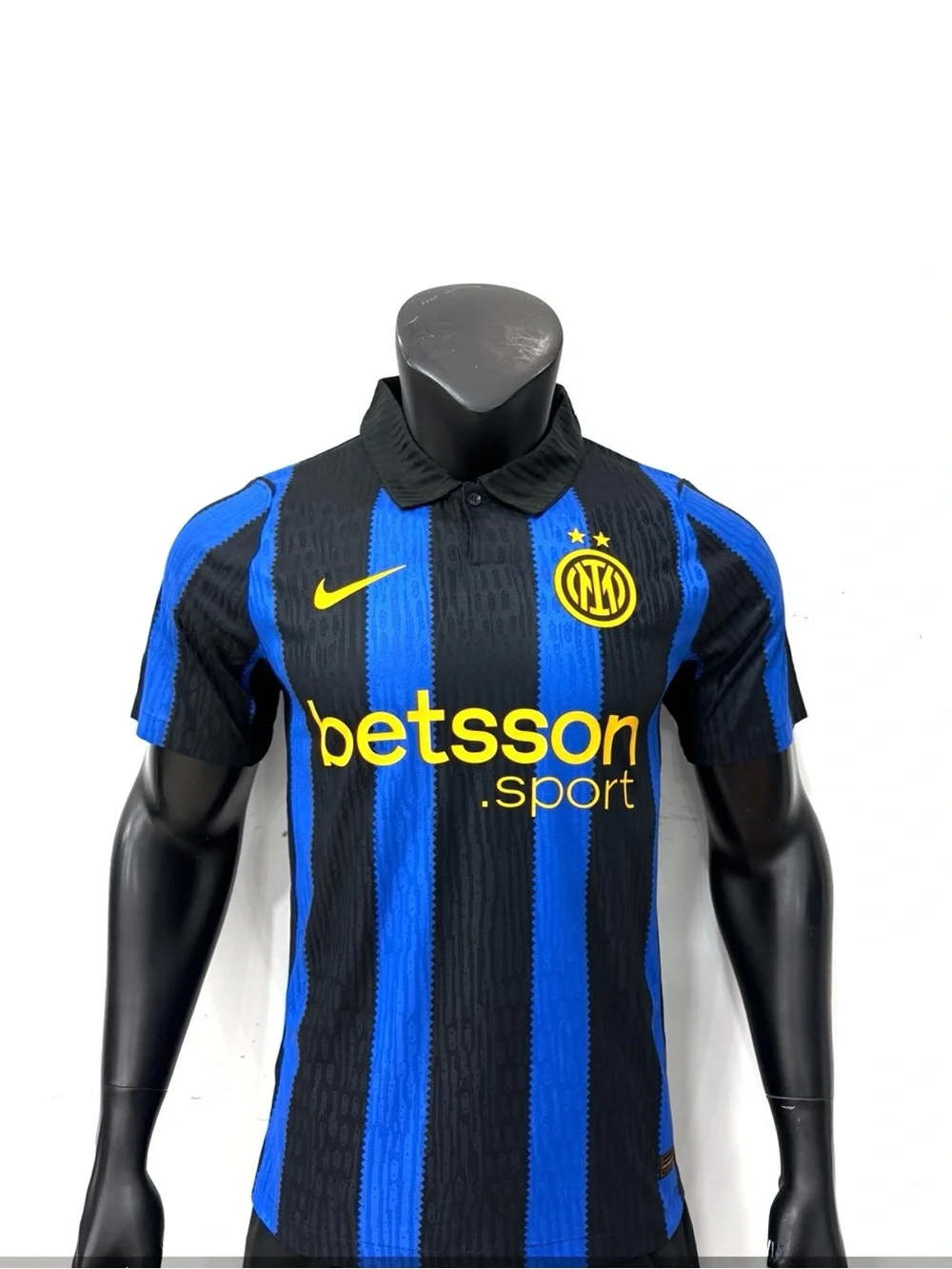 Inter Milan 26/27 Black & Blue Striped Home Jersey - Betsson Sport